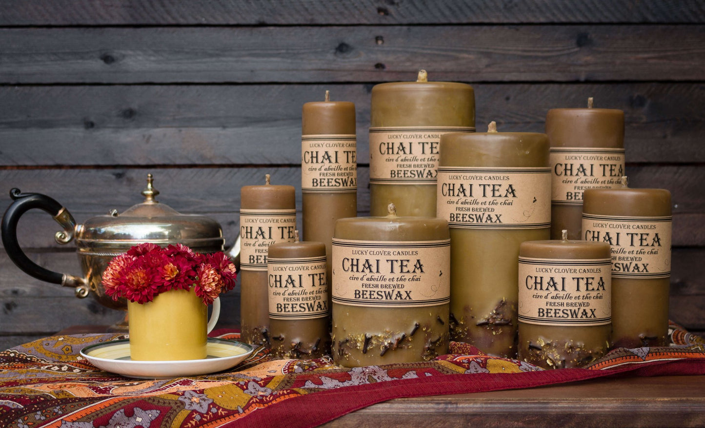 Chai Beeswax Candles - Lucky Clover Candles