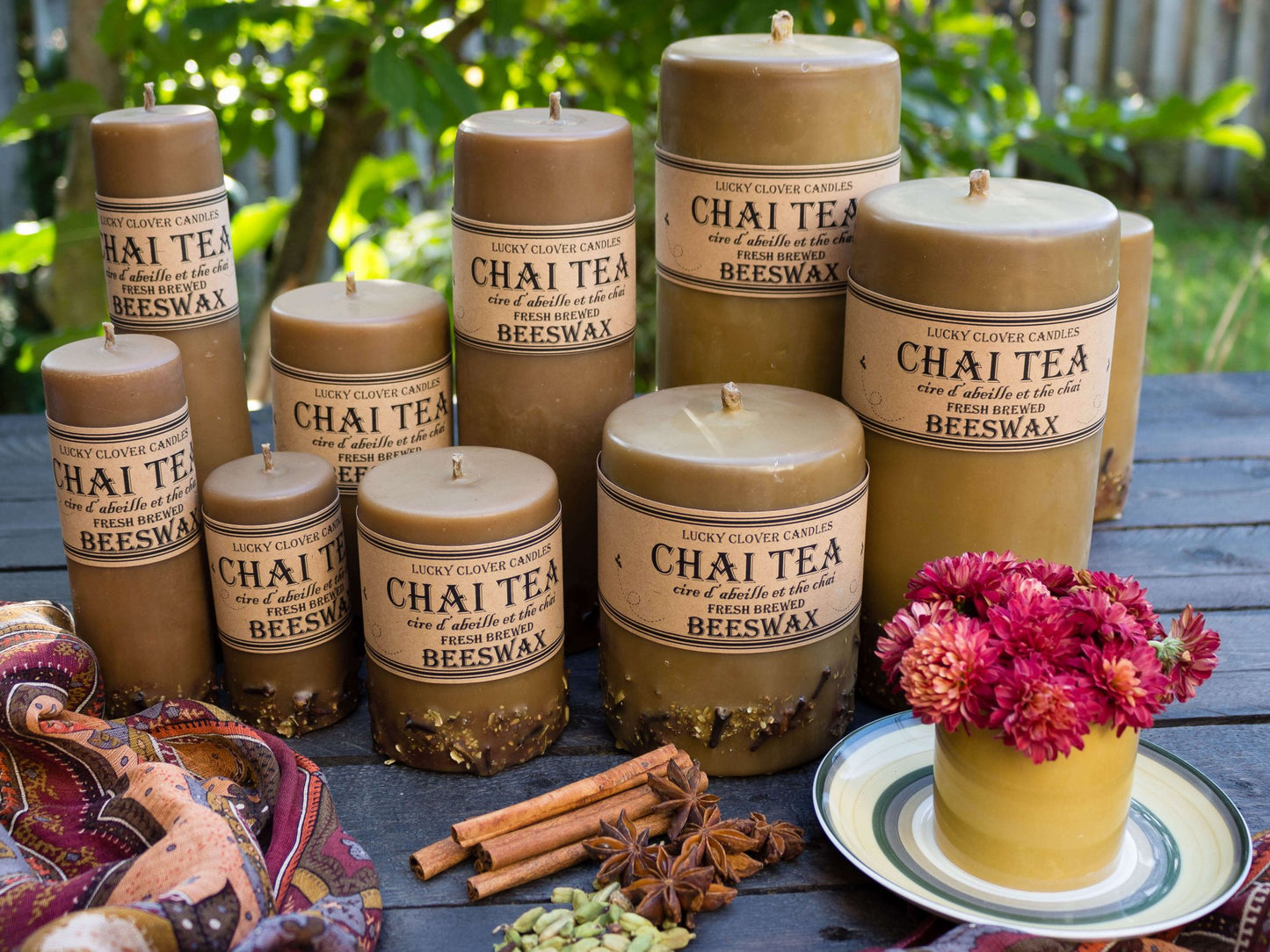 Chai Beeswax Candles - Lucky Clover Candles