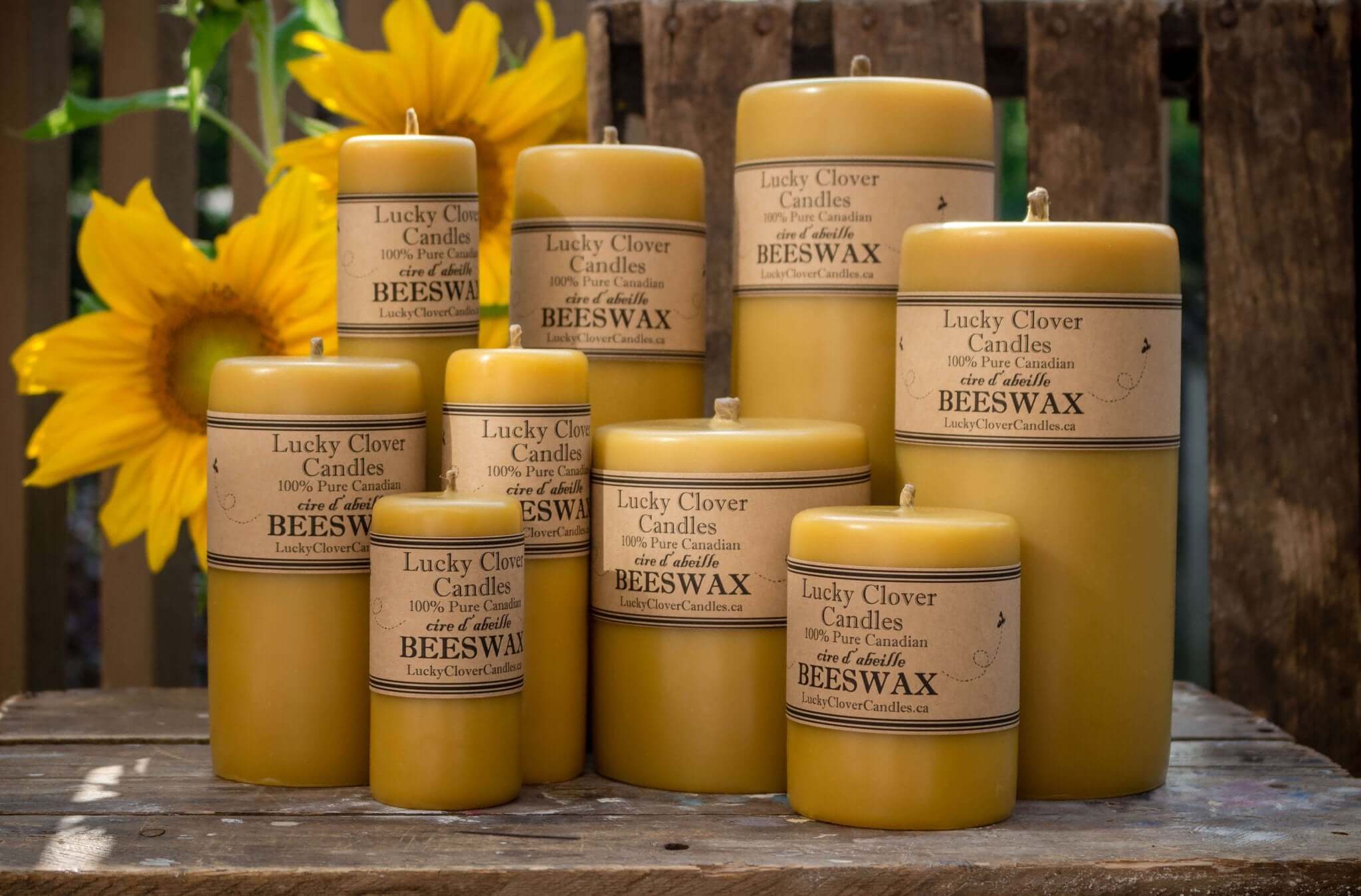 Smooth Beeswax Candles - Lucky Clover Candles