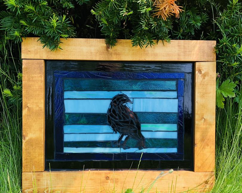 Raven's Perch Glass Mosaic Lucky Clover Candles