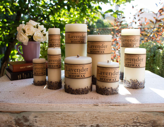 Lavender Beeswax Candles - Lucky Clover Candles