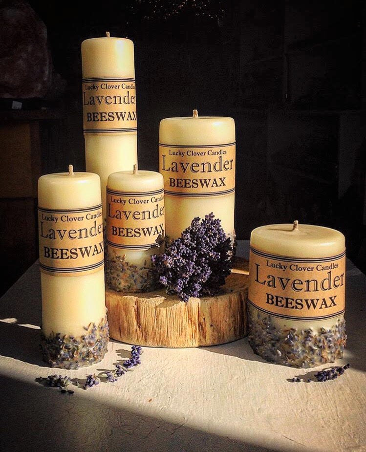 Lavender Beeswax Candles